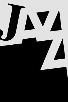 a black and white poster with the word jazz on it