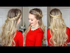 Side French Braids, Hairstyle Youtube, Lob Haircut, Crown Braid