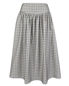 Ease Maxi Skirt - Faded Blue Flannel Style Maxi Skirt, Maxi Skirt Style, Gingham Skirt, Blue Flannel, Woven Label, Loose Style, Edgy Outfits, Care Label, Skirt Pants