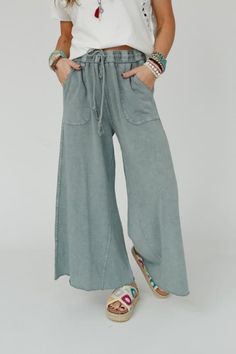 Relaxing Robin Wide Leg Pant - Faded Teal | Three Bird Nest Three Birds Nest Outfits, Funky Style Outfits, Boho Mom, Three Birds, Cute Pants, Cute Preppy Outfits, Hippie Outfits, Boho Chic Fashion, Preppy Outfits