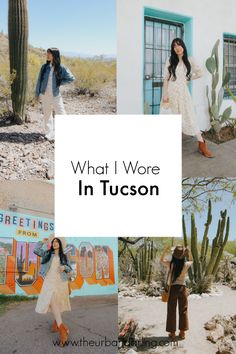 What I Wore In Tucson, Tucson, Arizona, What To Wear In Tucson, Tucson outfits, Arizona outfits, retro style, casual style, casual chic style, boho chic style, desert, boho fashion, desert vibes, sustainable style, sustainable brands, sustainable fashion, Unpublished Denim, ABLE, fashion blogger, travel blogger, The Urban Darling, US destinations, travel destinations. Arizona Casual Outfits, Arizona Vibes Outfit, Tucson Outfit, Desert Inspired Outfits, Arizona October Outfits, Fall Outfits Arizona, Summer Desert Outfits, Tuscon Arizona Outfits, Tucson Arizona Outfits