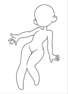 a drawing of a person standing in the air with their arms outstretched and legs spread out