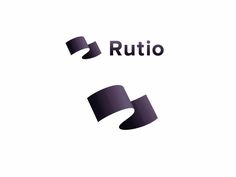 the logo for rutio is shown in black and white, with an arrow pointing up