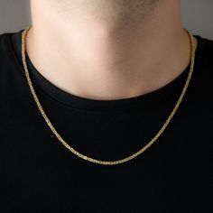 14k Solid Gold Byzantine Chain Necklace for Men, Men Real Gold Chain, Yellow Gold Men Chain Necklace, Anniversary Gift for Him, Men Jewelry FREE EXPRESS INTERNATIONAL SHIPPING! SHIPPING NEXT DAY! PRODUCT DETAILS * 14K REAL GOLD ( it has a 14K or 585 stamp on item.) All of my items are 14k real gold. I don't use any gold filled or gold plated materials.  * The closure is lobster claw. * All of my items are brand new and shipped with a gift box.  * The package includes a gold certificate. * Chain Length Options: 18-20-22 inches * Chain thickness: 2.40mm Estimated shipping times for some destinations are below; * EU: 1-2 business days * USA East Coast: 1-2 business days * USA West Coast: 2-3 business days * Canada: 2-3 business days * Rest of the word: 2-4 business days If you want to Find Ou Men Chain Necklace, Men Chain, Real Gold Chains, Chain Necklace For Men, Byzantine Chain, Gold Certificate, Anniversary Gift For Him, Gold Chains For Men, Mens Chain Necklace