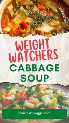 Looking for a hearty meal? This Zero Point Weight Watchers Cabbage Soup recipe is filled with fresh and healthy ingredients you will love! Cabbage Soup Diet, Healthy Food Recipes Clean Eating, Easy Clean Eating, Hearty Meal