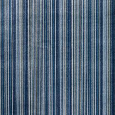 a blue and white striped rug