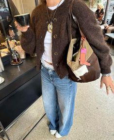 Outfit Vintage, Cardigan Outfits, 가을 패션