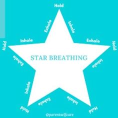 I have used STAR breathing at work with great effect. I've even created little wallet sized cards for people to carry with them and use when needed. A really easy to understand, accessible way into a breathing technique to encourage calm and grounding Inhale Exhale, Breathing Techniques, Hold On, Encouragement