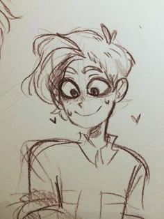 a drawing of a girl with big eyes