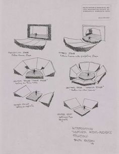 some diagrams showing how to make a bed in the shape of a boat and other things