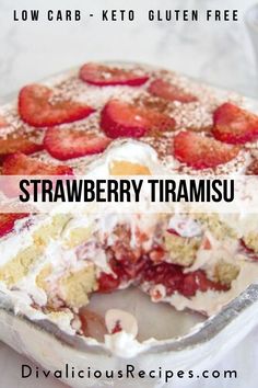 strawberry tiramisu Strawberry Tiramisu, Keto Gluten Free, Low Fat Low Carb, Low Carb Low Fat Recipes, Baking Powder Uses, Summer Layers, Baking Soda Beauty Uses, Simple Dessert, No Carb Recipes