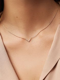 Ana Luisa Jewelry Necklaces Pendant Necklaces V-Necklace Vida Sterling Silver | Gemstone Jewelry Jewelry Necklace Simple, Pretty Jewelry Necklaces, Gold Fashion Necklace, Gold Jewelry Simple, Classy Jewelry, Fancy Jewellery, Minimal Jewelry, Fancy Jewelry, Hand Jewelry