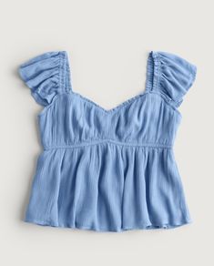 Wardrobe Makeover, Crinkle Fabric, Casual Preppy Outfits, Cute Preppy Outfits, Ruffled Skirt, Simple Trendy Outfits, Babydoll Top, Really Cute Outfits, Girly Fashion