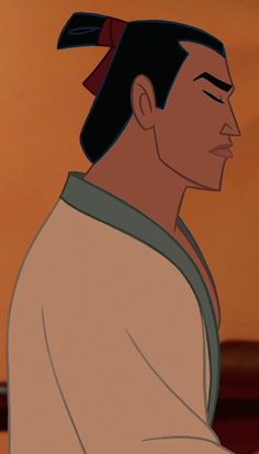 an animated image of a man with black hair