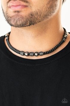 Order images Adjustable Beaded Gunmetal Jewelry, Adjustable Gunmetal Beaded Jewelry, Black Casual Necklace With Adjustable Cord, Casual Black Necklace With Adjustable Cord, Beaded Items, Men Bodies, Easy Jewelry, Cross Hatching, Bling Necklace