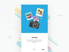 the capture app is designed to look like it has photos on top of it and an image