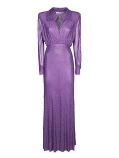 French collar. Long sleeves. Semi-sheer design.Composition: 96% Nylon , 4% Elastane | self-portrait Women's Rhinestone Purple Maxi Dress | SS24 Design Composition, Purple Maxi, Purple Maxi Dress, Chic Party, Contemporary Fashion, Fashion Labels, Self Portrait, Luxury Boutique, Party Dress