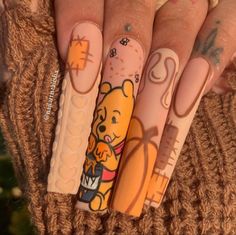 Fall Nail Ideas, Nails Yellow, Hard Nails, Colored Acrylic Nails, Dope Nail Designs, French Acrylic Nails, Fall Acrylic Nails, Unique Acrylic Nails, Disney Nails