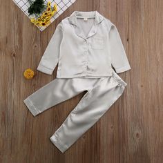 Silk Satin Kid Pajamas - Momorii Satin Pajamas Outfit, Pajamas Outfit, Pijama Satin, Boys Pjs, Friends High