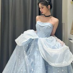 Theme - Gothic, Lolita · sugarplum · Online Store Powered by Storenvy Princess Fairy Dress, Korean Princess, Dress Engagement, Prom Dresses Elegant, Princess Fairy, Blue Prom Dress, Banquet Dresses, France Vintage, Evening Party Gowns