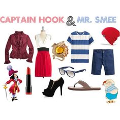 captain hook and mr smee are all dressed up