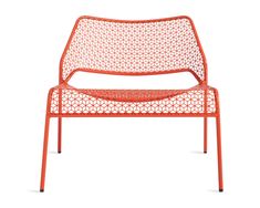 an orange chair with a white background