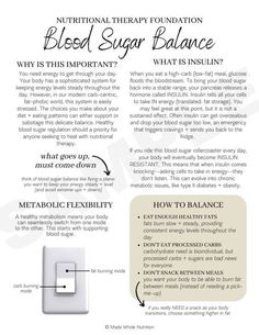 Blood Sugar Balance, Health Knowledge, Health Info