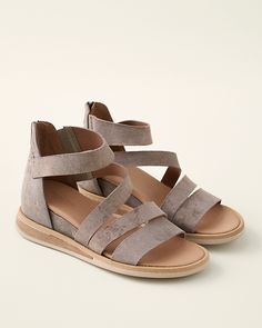 Our sleek and sporty wedge sandals are ready to go anywhere, and look especially good when paired with a linen skirt or athleisure pants. We gave them an edgy back zip and elastic gussets for ease, and crafted them in Spanish leather or suede. Exclusive. Back zip. Open round toe. Leather-wrapped footbed. Man-made sole. Spain. Athleisure Pants, Garnet Hill, Linen Skirt, Sport Sandals, In Spanish, Leather Wraps, Wedge Sandals, Athleisure, Garnet