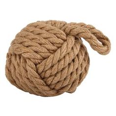 a ball of rope is shown on a white background and it looks to be used as a decoration