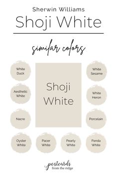 sherylin williams's shoji white sample colors