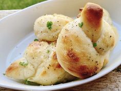 some food is in a white bowl on a table