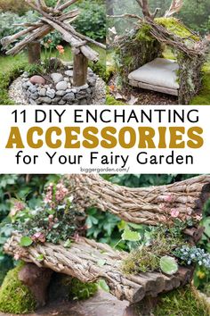 Unleash your creativity with enchanting DIY miniature fairy garden accessories. Check out DIY outside fairy garden ideas and window box fairy garden ideas for small areas. Our tips will help you make your own fairy garden and design a fairy house made from nature. Incorporate a popsicle stick fairy garden and try fun garden miniature DIY projects, including a DIY miniature fairy house! Garden Door Ideas, Mini Treehouse, Fancy Plants, Magical Woods, Diy Fairy Door, Fairy Doors On Trees, Fairy Garden Doors, Fairy Garden Ideas, Fairy Tree Houses