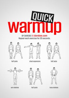 the instructions for how to do quick warm up