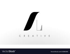 the letter l is made up of black and white letters on a white background,