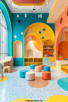 Check out all the amazing cozy play corner images in the article! Kg School Design, Creative Corner Ideas, Play Corner Ideas, Playing Room Design, Daycare Room Design, Children's Clinic, Kids Salon, Kindergarten Interior, Daycare Decor