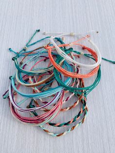 Handmade customizable waxed polyester bracelets/anklets Cheap Waxed Cord Friendship Bracelets, Adjustable Nylon Cord Festival Bracelets, Adjustable Nylon Cord Bracelets For Festivals, Handmade Adjustable Nylon Thread Bracelets, Handmade Adjustable Nylon Thread Bracelet, White Waxed Cord Friendship Bracelets, White Friendship Bracelets With Waxed Cord, Summer Friendship Bracelets From Waxed Cord, Summer Friendship Bracelets In Waxed Cord