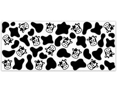 a black and white cow pattern on a wall