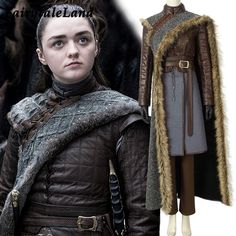 game of thrones daeneria starke cosplay costume with fur coat