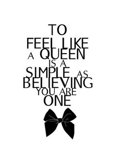 a black and white quote with a bow on it