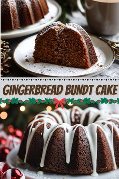 This gingerbread bundt cake with sweet maple glaze is packed with warm, cozy spices like ginger, cinnamon, and cloves. It’s the perfect holiday treat. Moist Gingerbread Bundt Cake, Ginger Bundt Cake Recipes, Gingerbread Bundt Cake Easy, Spiced Gingerbread Wreath Cake, Gingerbread Bundt Cake Christmas, Gingerbread Cake Recipe Moist, Gingerbread Pound Cake, Gingerbread Poke Cake, Holiday Bundt Cake Recipes