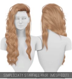 two wigs with long hair are shown in this image