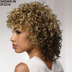 Bernadette Synthetic Wig by Especially Yoursis a fabulous mid-length wig with richairy layers of on-trend spiral curlsCheck out EspeciallyYours.com for women's clothingwigsshoeshair pieces and more. Spiral Curly Hair, Wavy Perm, Curly Hair Photos, Permed Hairstyles, Natural Beauty Tips, Curly Hair Tips, Curly Hair Cuts, Synthetic Wig