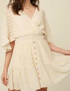 FLUTTER SLEEVE RUFFLE HEM LACE DRESS – Mota Boutique Scalloped Lace V-neck Dress For Brunch, Chic V-neck Mini Dress With Crochet Trim, Chic V-neck Midi Dress With Lace Trim, Summer V-neck Lace Dress With Ruffles, Feminine V-neck Dress With Ruffles And Short Sleeves, Spring V-neck Dress With Lace Sleeves, Fitted V-neck Crochet Dress With Lace Trim, Bohemian V-neck Dress With Crochet Trim, Chic V-neck Midi Dress With Scalloped Lace