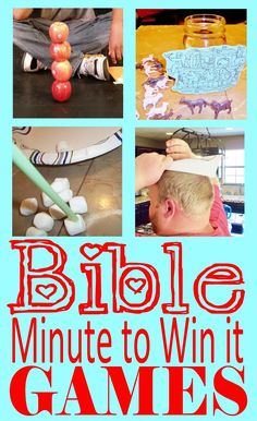 Kids Church Games, Old Testament Bible, Church Youth Group, Minute To Win, Youth Games, Minute To Win It Games, Church Youth