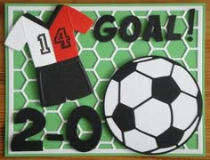 a soccer card with the number twenty four on it and a ball in front of it