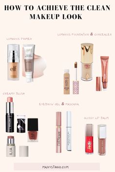 Clean Makeup Look Routine, Clean Makeup Look Products, How To Achieve The Clean Look, Clean Girl Makeup Steps, It Girl Makeup Products, The Clean Makeup Look, Dewy Makeup Products, Clean Girl Makeup Products, Trending Makeup Products