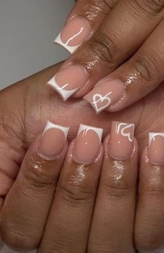 Teen Nail Designs, Nail Art For Girls, Teen Nails, Back To School Nails, May Nails, Hard Nails, Cute Simple Nails, French Tip Acrylic Nails