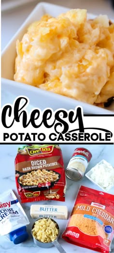 cheesy potato casserole is an easy and delicious side dish for dinner