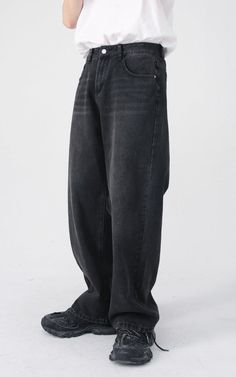 DETAILSMaterial: DenimClosure Type: Zipper FlyWaist Type: MIDFabric: Softener Mens Wide Leg Jeans, Straight Wide Leg Pants, Male Trousers, Cart Ideas, Polo Shirts Men, Lost Souls, Winter Vintage, Men Formal, Fashion Autumn