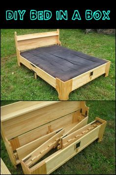 the bed in a box is made out of wood